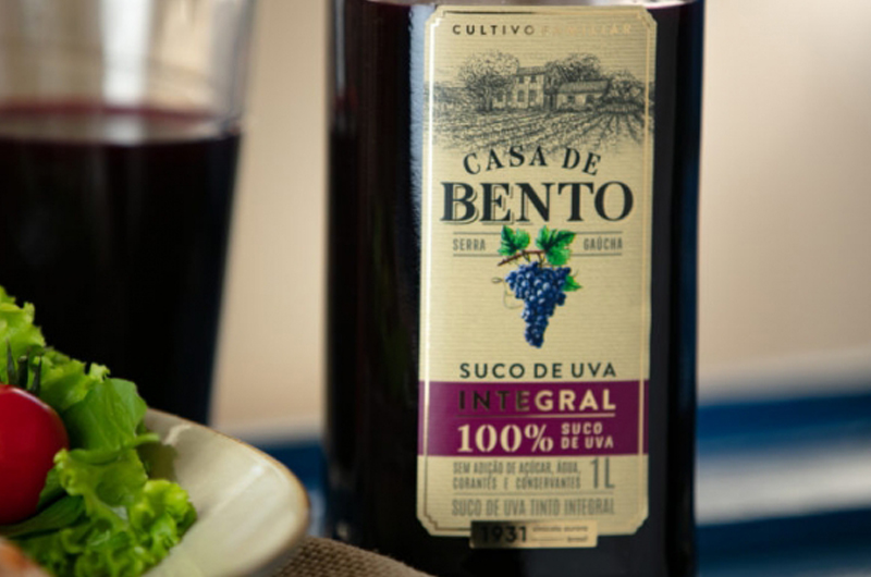 Suco de uva tinto integral Casa Bento